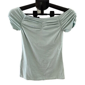 NWT EXPRESS LIGHT BLUE OFF THE SHOULDER STRAPLESS TOP WITH BUILT IN BRA